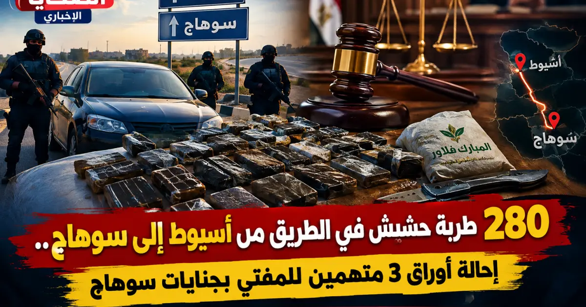 280 طربة حشيش تسقط في قبضة الأمن.. وإحالة أوراق 3 متهمين للمفتي بجنايات سوهاج