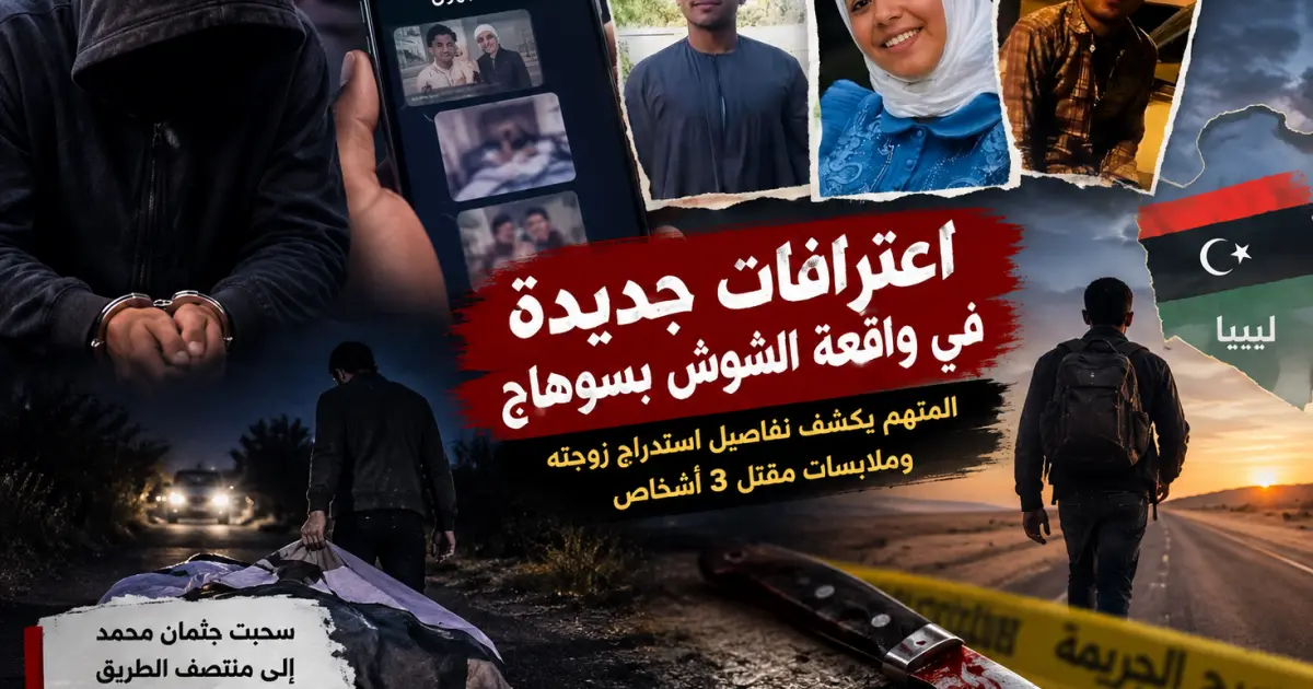 اعترافات جديدة في واقعة الشوش بسوهاج.. المتهم يكشف تفاصيل استدراج زوجته وملابسات مقتل 3 أشخاص