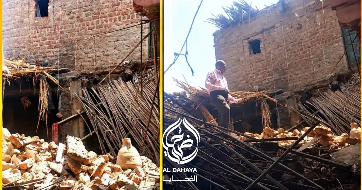 انهيار جزئي لمنزل قديم بنجع الأبعادبة في بني حرب بطهطا دون خسائر بشرية