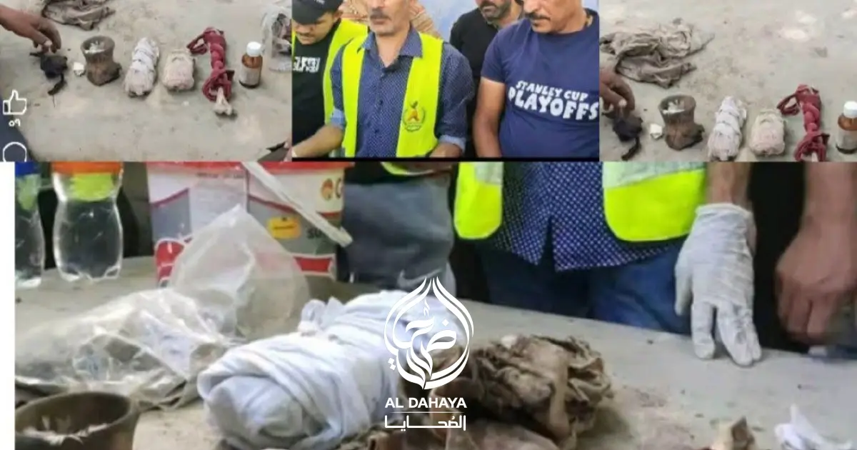 ملابس داخلية وعظام وطلاسم غامضة.. أعمال تطهير مقابر بردين بالزقازيق تكشف مواد مجهولة تثير الجدل
