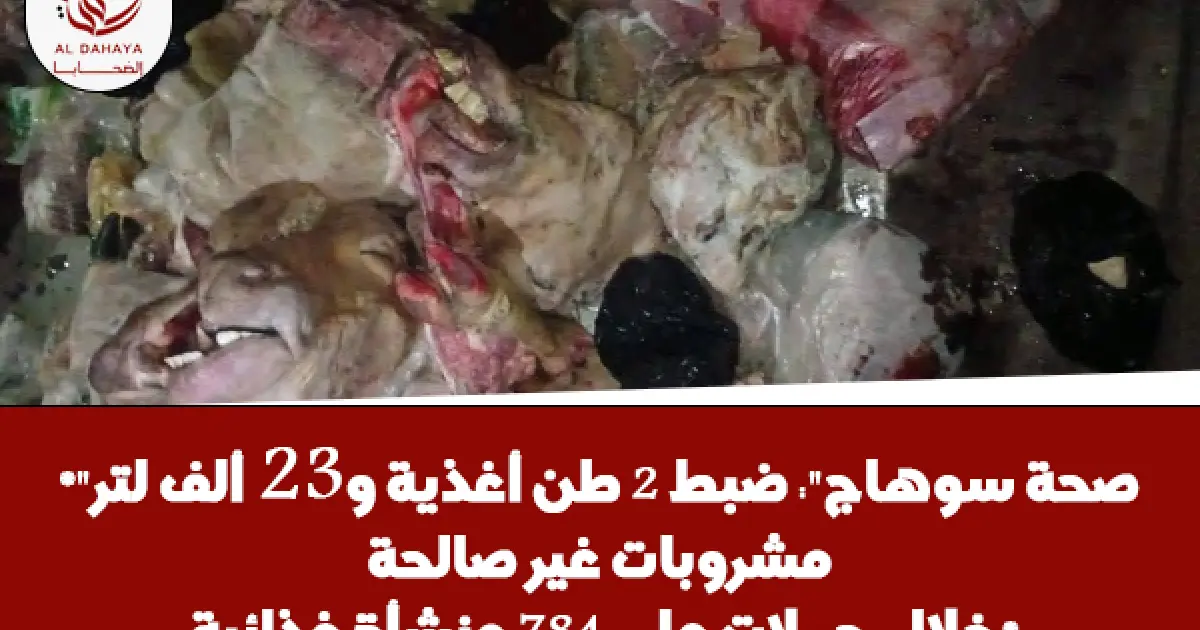 بالصور :: ضبط 2 طن أغذية فاسدة و23 ألف لتر مشروبات غير صالحة بسوهاج